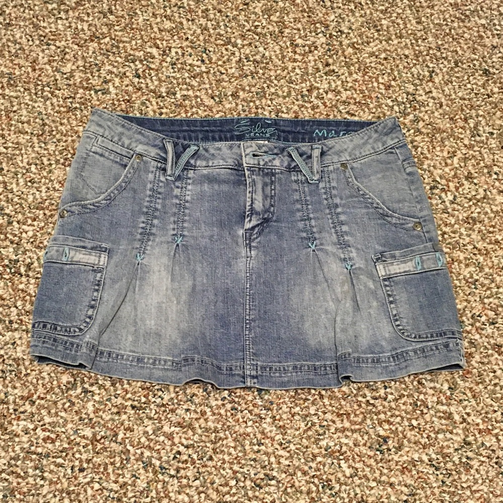 Silver Jeans Skirt